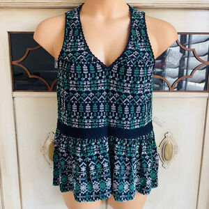 EUC Anthropologie Maeve Cammie Embroidered Peplum Top | Sz Small